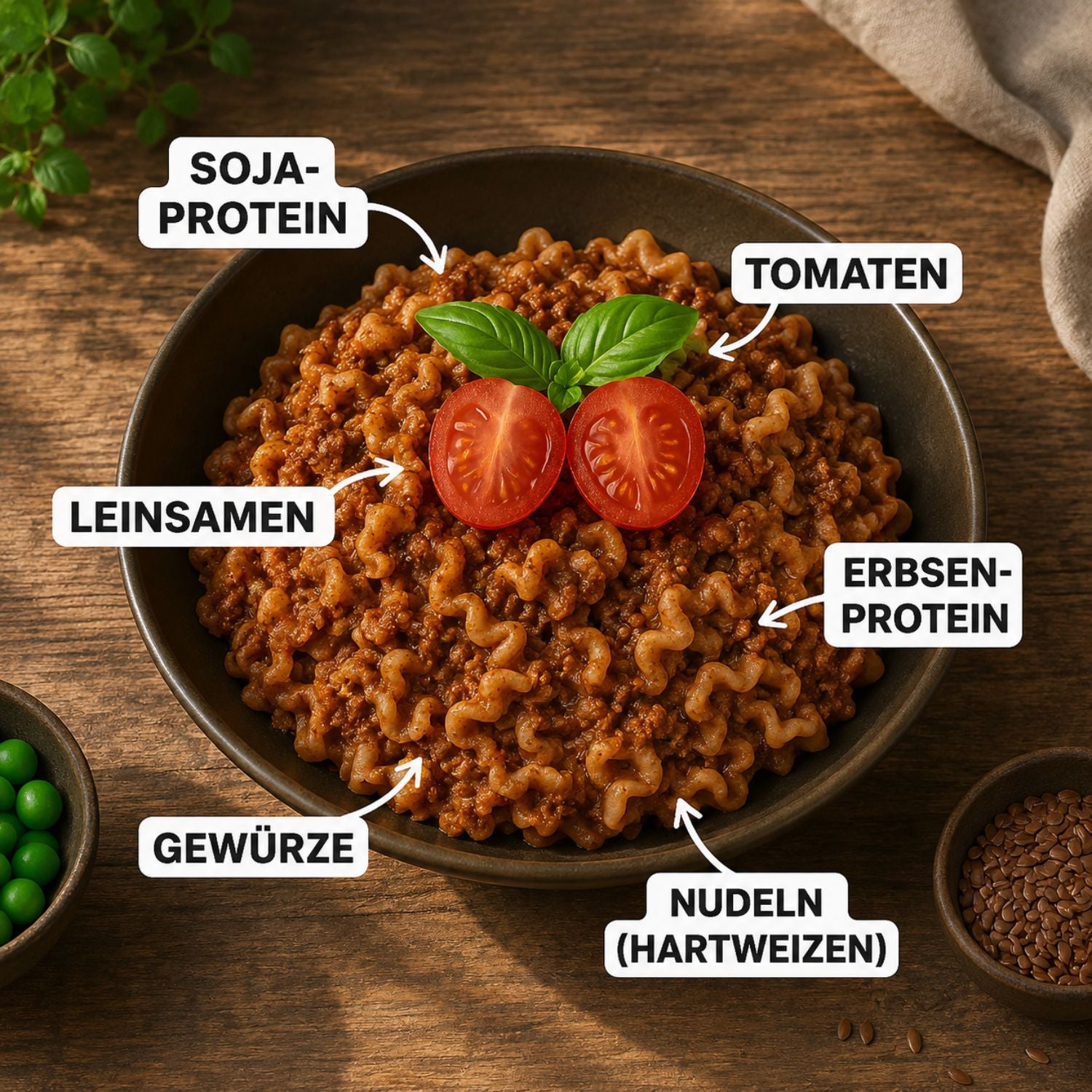 Instant Diet Meal Pasta Bolognese, vegan (5 Meals)