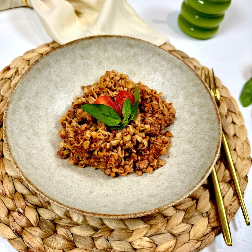 Pasto campione gratuito: pasta proteica alla bolognese