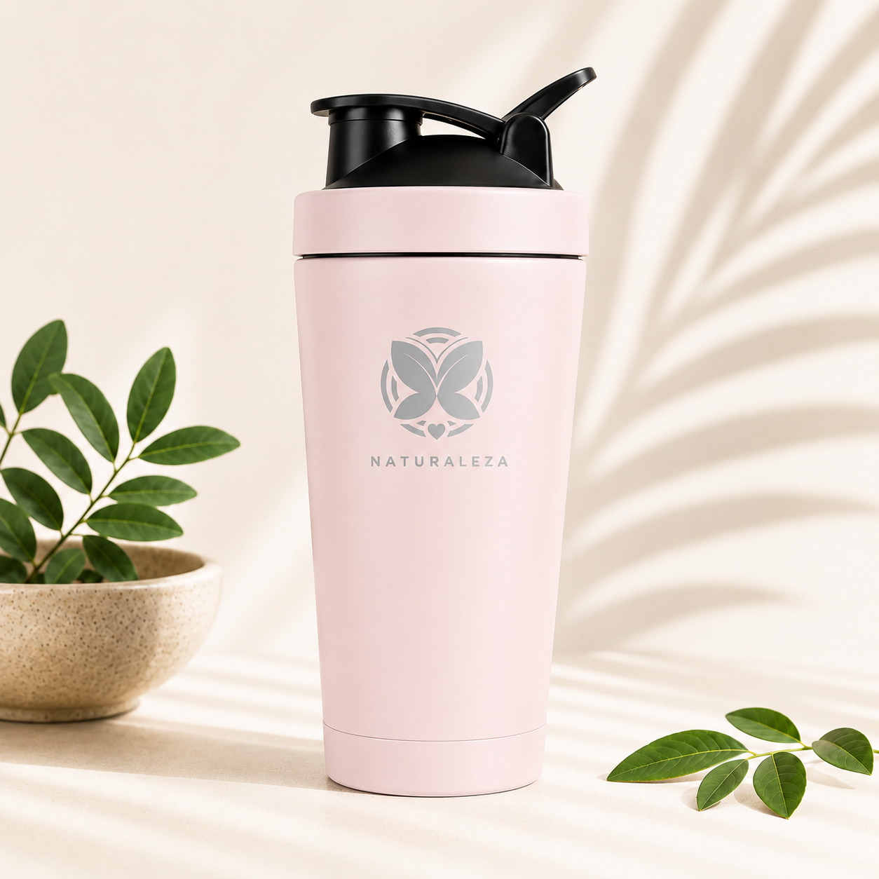 Edelstahl Shaker rosa 700 ml – Kalt Isoliert & stilvoll