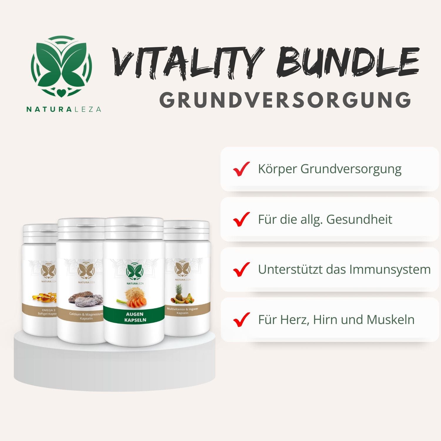 Vitality Bundle von Naturaleza – tägliche Grundversorgung für Energie, Immunstärke & Vitalität